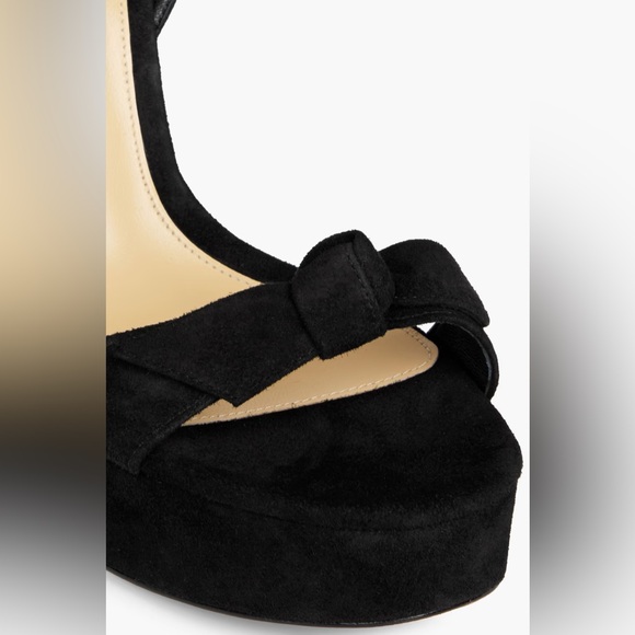 Clarita 120 bow-detailed suede platform sandals Size 37.5 - Picture 4 of 8